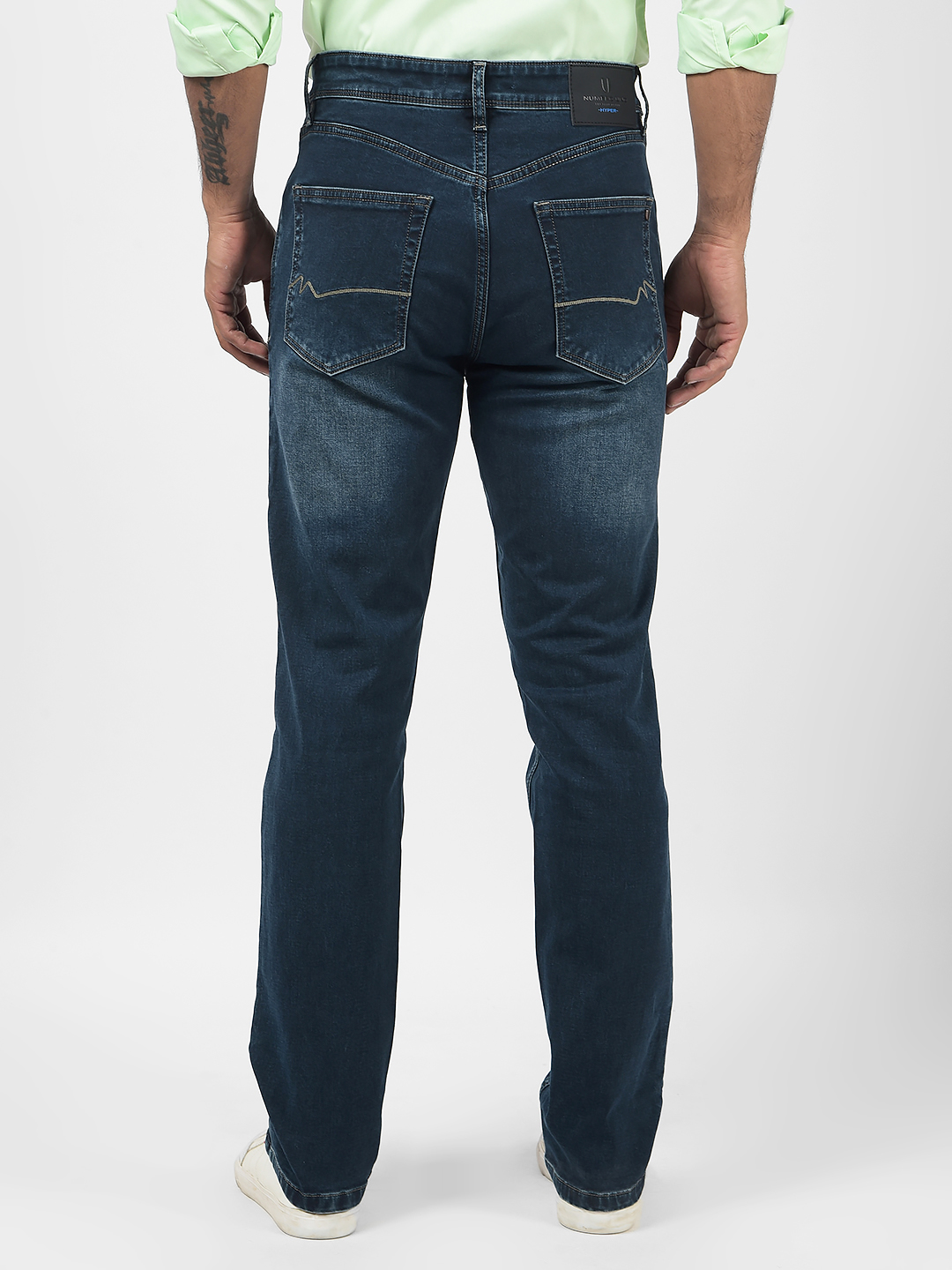 Numero Uno Men Solid Dark Blue Jeans